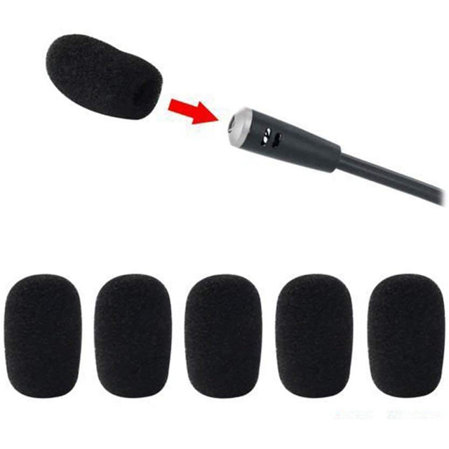 Black Foam Mic Lavalier Windscreen Microphone Cover Windproof Wind Shield Lavalier Lapel Microphone Sponge Cover
