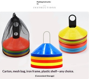 Benutzerdefiniertes Logo Langlebige <span class=keywords><strong>Mini</strong></span>-<span class=keywords><strong>Kegel</strong></span> PE Fußball-Geschwindigkeitskegel Weiche Fußball-Agility-Trainingsausrüstung für Athleten und Trainer - Product Image 6