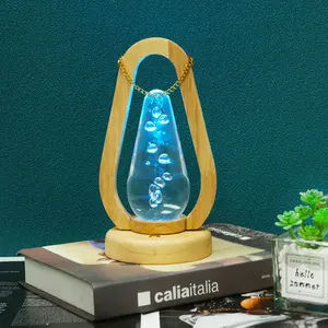 2023 Weihnachts geschenk Lampe Led Kinder RGB 7 Farbe 3D Tisch leuchte Holz laterne USB Mood Light für Familien