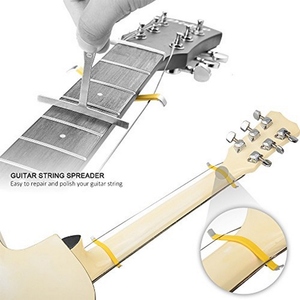 9PCS Understring Raio Gauges Guitarra Baixo Cordas Reparação Polonês T-shaped Medição <span class=keywords><strong>Radius</strong></span> Gauge - Product Image 3