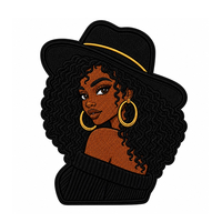 Patchs thermocollants personnalisés brodés écologiques en gros avec transfert thermique pour vêtements féminins grand format motif Black Girl Magic