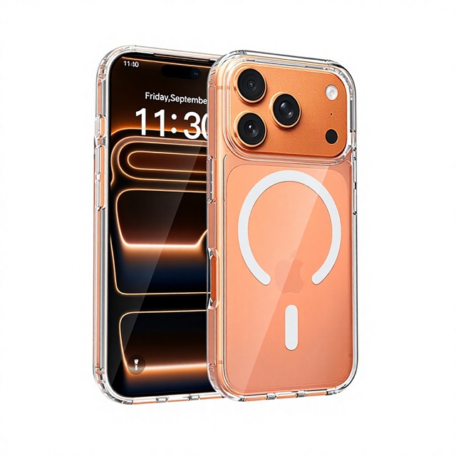 Anti-scratch Anti-Yellow Clear Back Cover Wireless Charging Magnetic Mobile Phone Case for iPhone 18 17 16 15 Pro Max Case