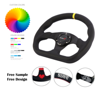 Volant Sport en Cuir et Daim 350 MM Modifiable pour Voiture, Polyvalent et Personnalisable Tiypeor