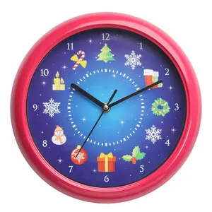 wholesale 10 inch decorative wall clock gift cheap plastic clock with music