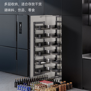 Cooper's Giant Monster Pull Out Basket Kitchen Cabinet Stainless Steel <b>Drawer</b> Type Spice <b>Storage</b> Organizer Double Layer - Product Image 1