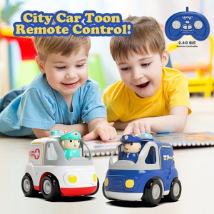 Huada Cảnh Sát Thành Phố Phim Hoạt Hình RC Xe Mô Hình 2.4G Bốn Cách Âm Nhạc Ánh Sáng Đầu Giáo Dục Đồ Chơi Phim Hoạt Hình Điều Khiển Từ Xa Xe Cứu Thương Đồ Chơi - Product Image 2