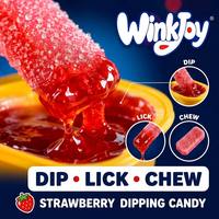 Bonbons à tremper 2026 Tendance 75g Sauce Aigre avec Sucettes aux Fruits Viral TikTok ASMR Mukbang Snack Amusant Bonbons à tremper