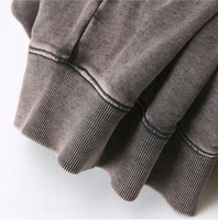 Sweat-shirt à capuche surdimensionné 100% coton pour homme, sweat-shirt imprimé à la cire personnalisé avec faux rond 425GSM Terry Heavyweight Pullover Sweatshirt