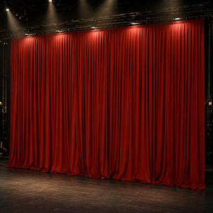 เราจัดหาผ้าม่านเวทีแบบถอดได้สำหรับโรงโอเปร่า ทำจากผ้ากำมะหยี่ฝ้าย 100% ทนไฟ ดีไซน์หรูหราสไตล์วินเทจ ผลิตตามสั่ง - Product Image 1