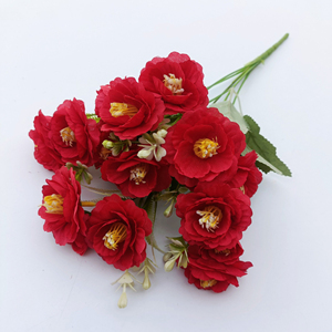 Artificielle petite fleur faisceau soie rose fleur buisson pour la maison hôtel mariage saint valentin décoration pièce maîtresse fleur - Product Image 5