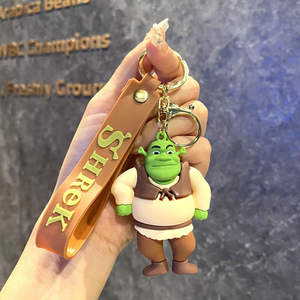 Chongjie Vente en gros Usine Sac Pendentif Dessin Animé Anime Personnages <span class=keywords><strong>Shrek</strong></span> 3D PVC Porte-clés Personnalisé Doux Fabriqué PVC Caoutchouc Porte-clés - Product Image 4