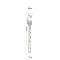 Ensemble de couverts en acier inoxydable avec manche en métal, finition miroir, design européen, coffret cadeau de Noël, ensemble de vaisselle