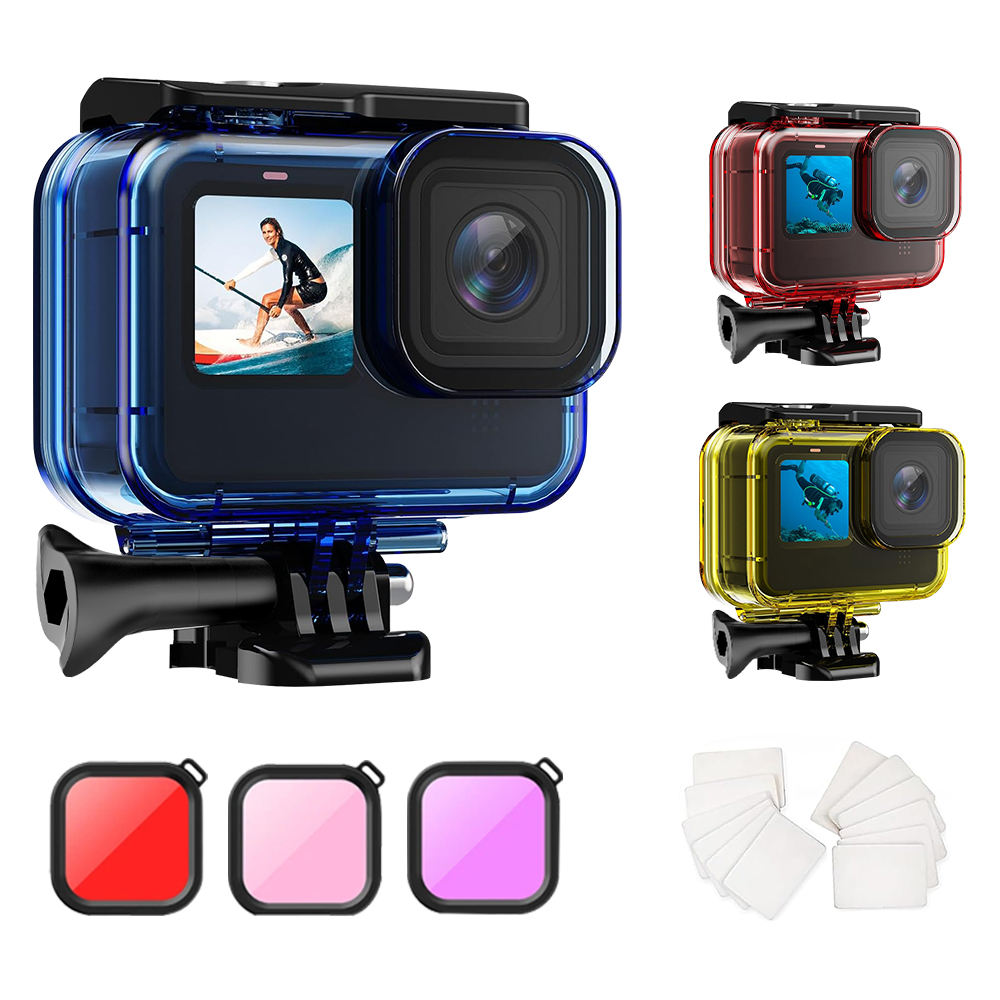 HONGDAK Free Remove Lens Various Colors Suitable for Camera Accessories 9-13 Waterproof Shell Set Sports Camera Accessories