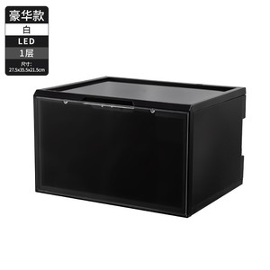 Boîte de rangement à chaussures LED transparente personnalisée, empilable, à ouverture latérale, en plastique acrylique, vente en gros, très demandée - Product Image 2