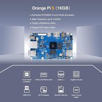 AIsmartlink Orange Pi 5 4GB LPDDR4/4X Rockchip RK3588S 8-Core 64 Bit Komputer Papan Tunggal, Papan Pengembangan yang Menggunakan Orange Pi