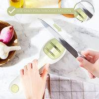 Aiguiseur de couteaux de cuisine ergonomique multi-usages, carbure de tungstène à grain grossier, céramique à finition fine, affûtage manuel
