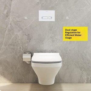 WC mural en céramique <span class=keywords><strong>Duravit</strong></span> pour la maison, avec chasse d'eau dissimulée, 253709 - Product Image 2
