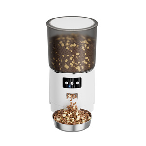 Comedero automático para mascotas, dispensador de comida inteligente para perros y gatos con capacidad de 1,8 kg, enchufe estadounidense blanco y negro desmontable - Product Image 2