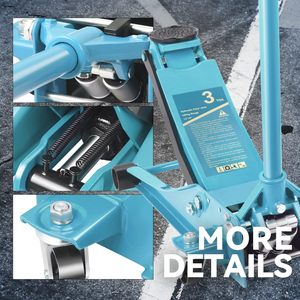 Cric hydraulique à profil bas de <span class=keywords><strong>3</strong></span> tonnes, en acier robuste, à levage rapide, <span class=keywords><strong>pour</strong></span> voitures de course, <span class=keywords><strong>chariot</strong></span> de levage de véhicules - Product Image 6
