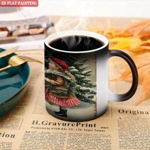 Taza que Cambia de Color, Negra Esmerilada, 11oz, Cerámica, para Impresión, para Fiestas y Vajilla - Product Image 5