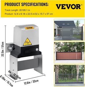 Ouvre-<span class=keywords><strong>porte</strong></span> coulissant motorisé à courant alternatif <span class=keywords><strong>avec</strong></span> protection contre les surcharges pour jardin résidentiel - Product Image 4