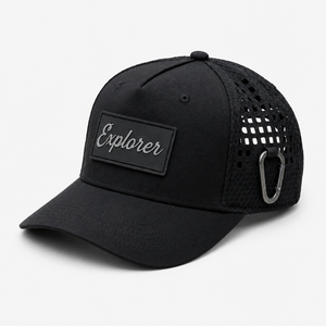 Custom Rope Men'S Mesh Golf <b>Hat</b> Rubber Patch Logo Baseball Caps <b>Waterproof</b> Laser Perforated <b>Hat</b> Gorras Adjustable Trucker <b>Hat</b> - Product Image 4