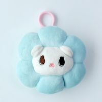 Mini tête de chat en peluche de 4 pouces avec tournesol et yeux charmants Machine à griffes en vrac en rose ou bleu Porte-clés Jouets