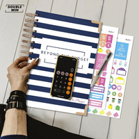 2026 2027 impression personnalisée spirale mensuelle financièrement livre de planificateur de budget avec des autocollants de budget