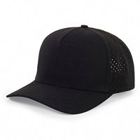 Casquette de golf perforée avec logo personnalisé, 5 panneaux, imperméable, découpe au laser
