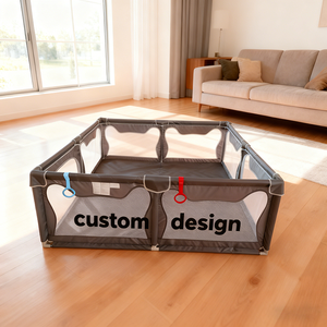 Corralito Plegable Antiescape al por Mayor para Bebés y Niños, Valla de Seguridad Portátil para Viajes con Puerta con Cremallera - Product Image 5