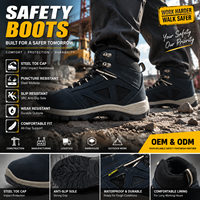 Chaussures de sécurité industrielles montantes ACE, avec embout en acier, doublure en maille respirante, légères, à lacets, anti-perforation pour usine