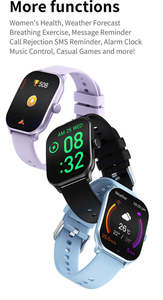 2025 Newest SC05 Smart <b>Watch</b> for Men & Women 2.1inch Curved Screen BT Call Health Monitoring Compass Function Waterproof (IP67) - Product Image 2