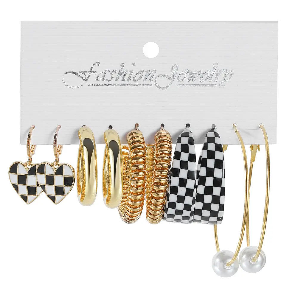 Trendy Exquisite Earring Card Geometric Round Big Pearl Circle Hoop Versatile Zircon Stud Fashion Earrings 2023