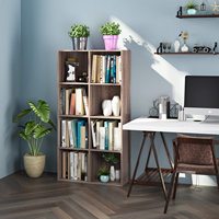 Bibliothèque à 4 niveaux, 8 cubes modulaires, étagère de rangement moderne, mobilier de bureau et de maison