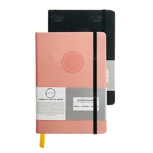 100% OEM Produktivitas A5 PU Kulit Jurnal Perencana Notebook Dipersonalisasi dengan Logo Kustom