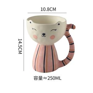 In ceramica Cartoon <span class=keywords><strong>Cat</strong></span> tazza da caffè con impugnatura a mano eco-friendly per microonde e lavastoviglie regalo aziendale per uso ufficio o bar - Product Image 2