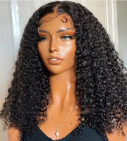 SDD-rizos de Pixie húmedos, corte Bob, extremos completos prearrancados, cutícula pura, cabello humano alineación, pelucas invisibles con encaje frontal, 250% de densidad