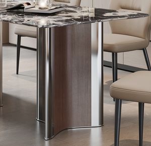 Muebles de comedor modernos de lujo, recién llegados, mesas de comedor de acero inoxidable y mármol para el hogar, Bar, oficina o apartamento de Hotel - Product Image 4