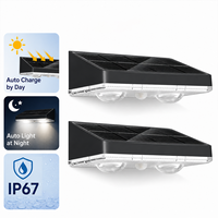 Lampes solaires d'extérieur pour clôture, étanches IP67, lumières murales RGB, alimentées par énergie solaire, pour clôture de jardin, patio, cour, éclairage décoratif
