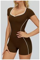 Nouveauté été Combinaison de sport une pièce Combinaison sexy dos nu Gym Fitness pour femmes pour le yoga et l'entraînement en salle de sport