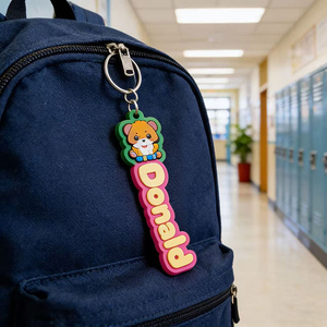 Custom Soft PVC Keychain Personalized Rubber <b>Key</b> <b>Ring</b> Name Badge Charm with Sports Ball Clasp for Promotion Gift - Product Image 4
