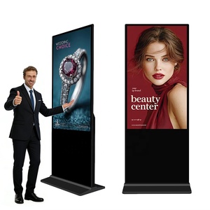 Señalización digital de pie de 65 pulgadas y pantallas para exteriores/interiores, panel de aluminio 2k, tótem publicitario con control remoto - Product Image 1