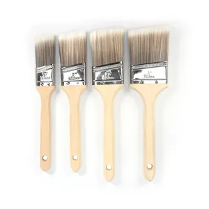 Factory Direct Sales Purdy Style Long Wooden Handle Angle Sash Paint Brush