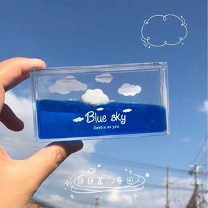 Porte-clés créatif en acrylique en forme de nuage, imprimé sérigraphié, avec bouteille flottante et liquide en mouvement, jouet anti-stress, <span class=keywords><strong>cadeau</strong></span> d'anniversaire - Product Image 1