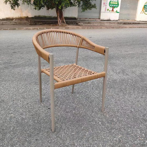<span class=keywords><strong>Paris</strong></span> wicker Bistro ghế ngoài trời đồ nội thất ngoài trời Patio Stackable dây mây Ghế cà phê cửa hàng ghế vườn - Product Image 5