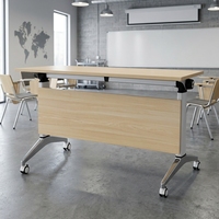 Büro-Klappmöbel für Schulungen, Tragbarer Faltbarer Raum mit Rollen, Verstellbarer Besprechungs-Laptop-Tisch und Stühle, Anpassbar