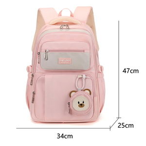 2025 Mới Tùy Chỉnh Ba Lô Màu Hồng Và Màu Tím Không Thấm Nước Học Sinh Trường Ba Lô Cho Cô Gái Trường Túi Với Biểu Tượng Mô Hình Nóng Bán - Product Image 2