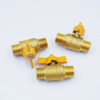 Vanne de sécurité pour gaz de fabrication chinoise, vanne à gaz en laiton de 1/2 pouce, vanne à boisseau sphérique en laiton forgé