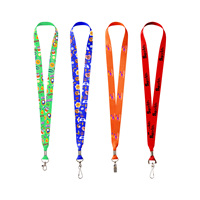 Lanière porte-badge en polyester imprimée par sublimation avec logo personnalisé, très vendue, pour porte-badge d'identification