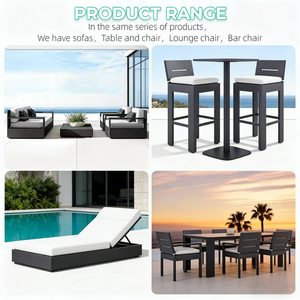 Conjunto <span class=keywords><strong>de</strong></span> <span class=keywords><strong>Mesa</strong></span> <span class=keywords><strong>y</strong></span> <span class=keywords><strong>Sillas</strong></span> <span class=keywords><strong>de</strong></span> Aluminio Resistente para Exteriores, Diseño para Villas, Resistente al Agua <span class=keywords><strong>y</strong></span> al Sol, Muebles <span class=keywords><strong>de</strong></span> Jardín - Product Image 6